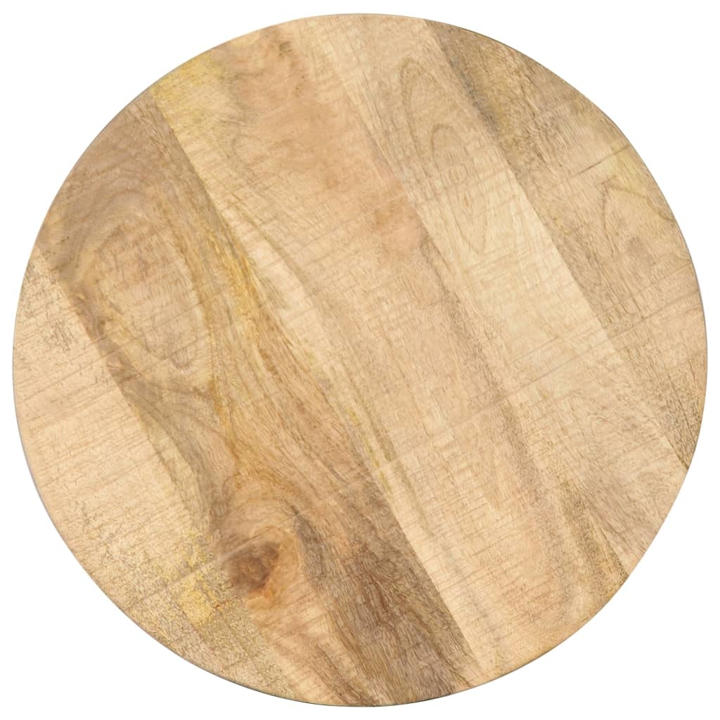 VidaXL Bijzettafel 45x(45-62) cm massief mangohout en gietijzer
