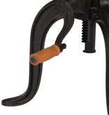 VidaXL Bijzettafel 45x(45-62) cm massief mangohout en gietijzer