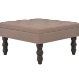 VidaXL Kruk 60x60x36 cm polyester bruin