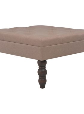 VidaXL Kruk 60x60x36 cm polyester bruin