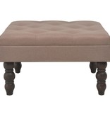 VidaXL Kruk 60x60x36 cm polyester bruin