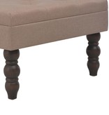 VidaXL Kruk 60x60x36 cm polyester bruin