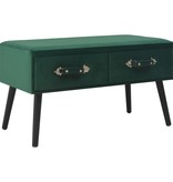 VidaXL Salontafel 80x40x46 cm fluweel groen