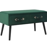 vidaXL Salontafel 80x40x46 cm fluweel groen