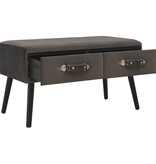 VidaXL Salontafel 80x40x46 cm fluweel grijs