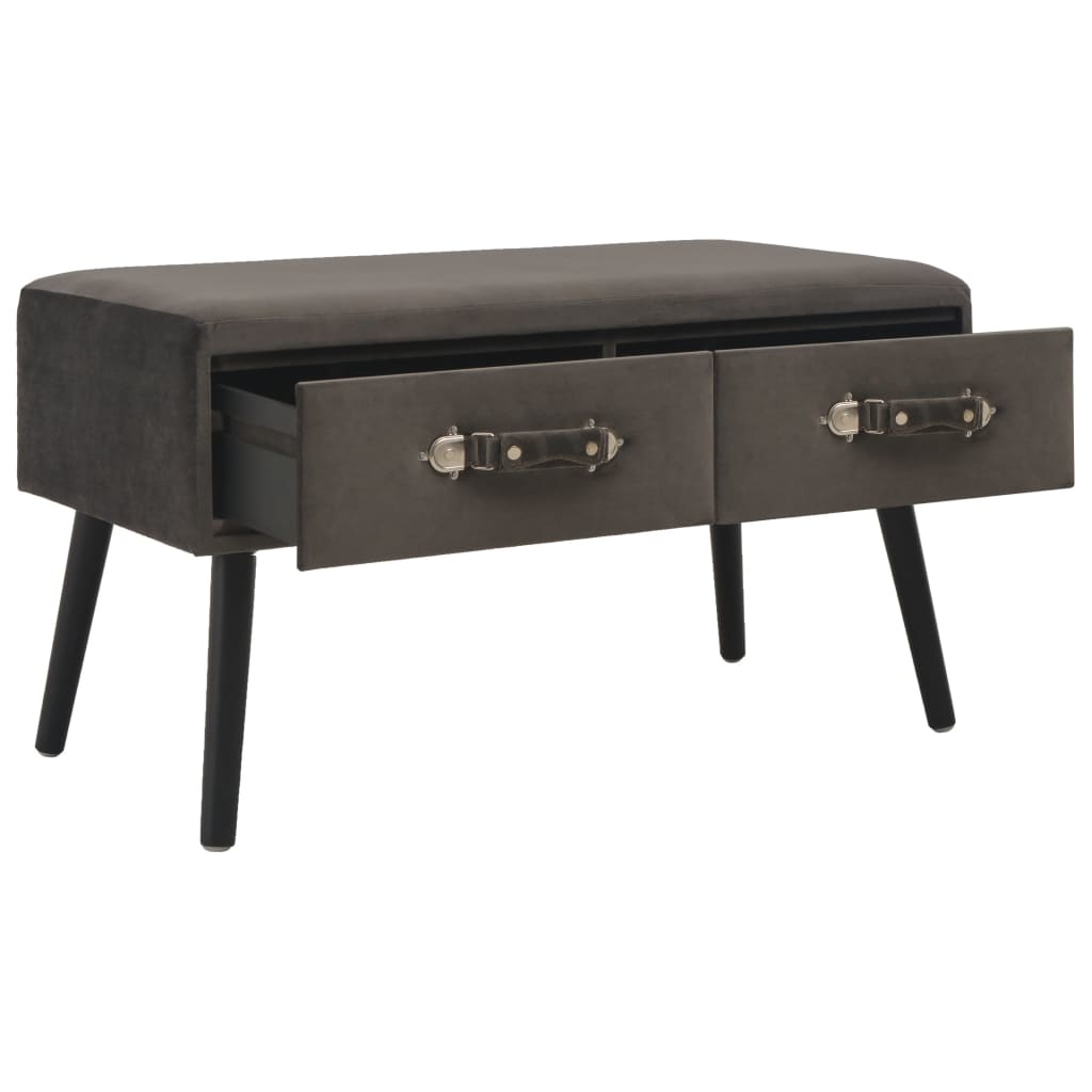 VidaXL Salontafel 80x40x46 cm fluweel grijs