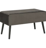 vidaXL Salontafel 80x40x46 cm fluweel grijs