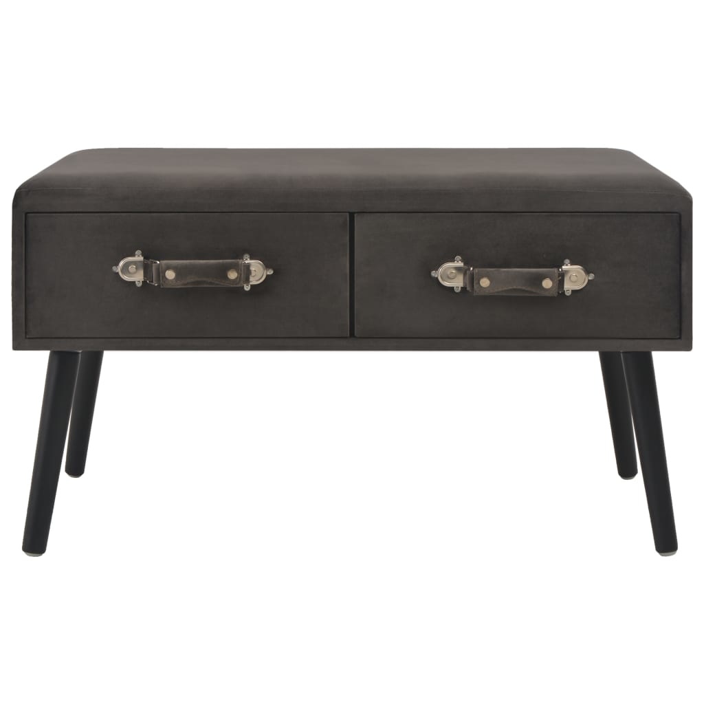 VidaXL Salontafel 80x40x46 cm fluweel grijs
