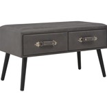 VidaXL Salontafel 80x40x46 cm kunstleer grijs