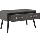 VidaXL Salontafel 80x40x46 cm kunstleer grijs