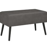 VidaXL Salontafel 80x40x46 cm kunstleer grijs