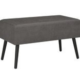 vidaXL Salontafel 80x40x46 cm kunstleer grijs