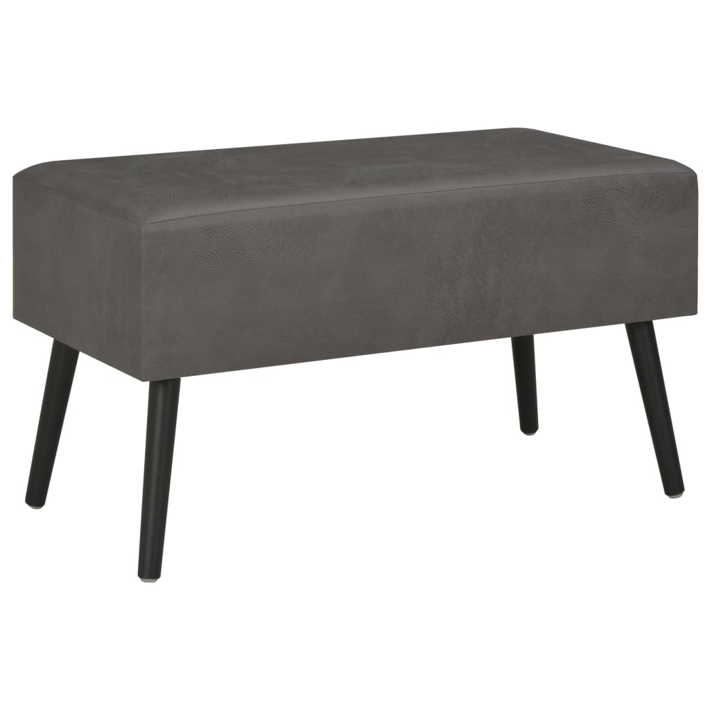 VidaXL Salontafel 80x40x46 cm kunstleer grijs