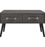 VidaXL Salontafel 80x40x46 cm kunstleer grijs