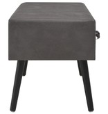 VidaXL Salontafel 80x40x46 cm kunstleer grijs