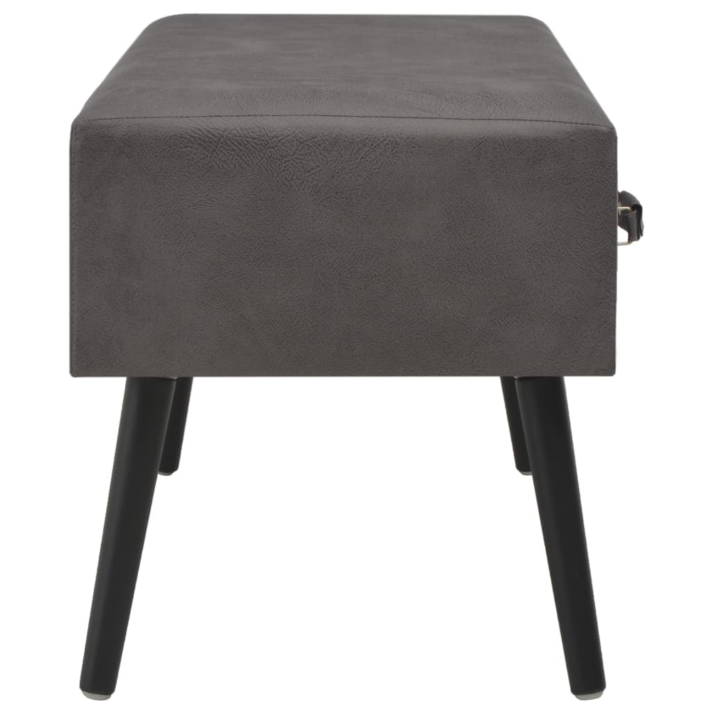 VidaXL Salontafel 80x40x46 cm kunstleer grijs