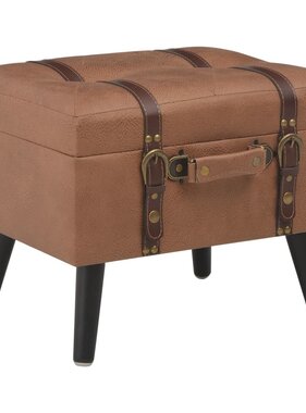 VidaXL Opbergkruk 40 cm kunstleer bruin