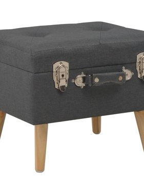 VidaXL Opbergkruk 40 cm stof donkergrijs