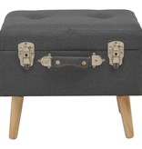 VidaXL Opbergkruk 40 cm stof donkergrijs