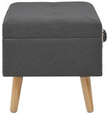 VidaXL Opbergkruk 40 cm stof donkergrijs
