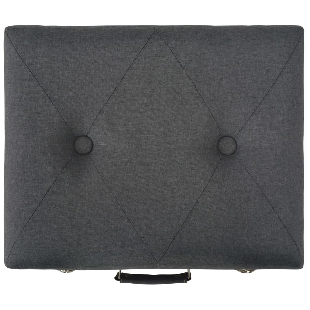 VidaXL Opbergkruk 40 cm stof donkergrijs