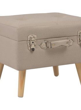 vidaXL Opbergkruk 40 cm stof beige