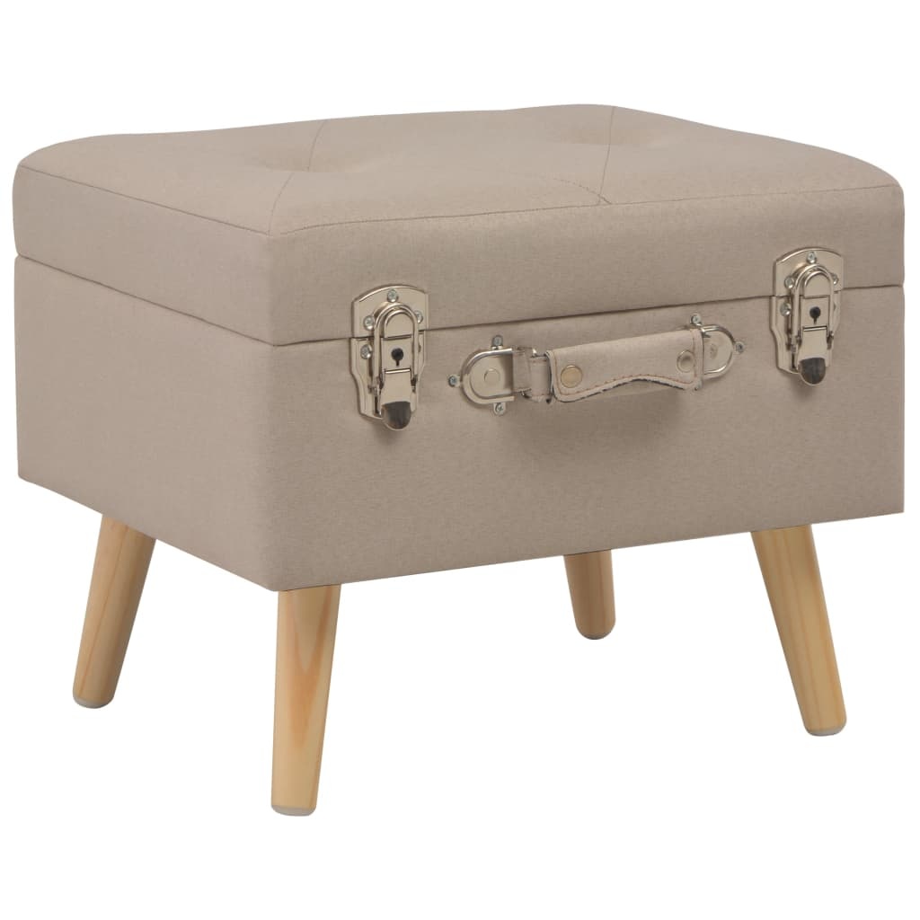 vidaXL Opbergkruk 40 cm stof beige