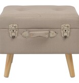 vidaXL Opbergkruk 40 cm stof beige