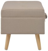 vidaXL Opbergkruk 40 cm stof beige