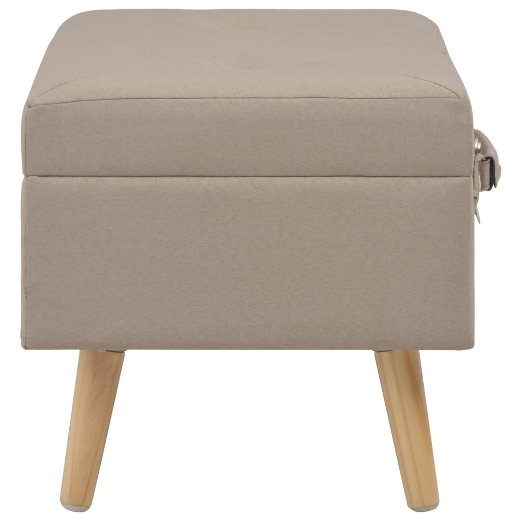 vidaXL Opbergkruk 40 cm stof beige