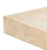 vidaXL Eettafel 120x60x75 cm massief mangohout wit