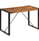 vidaXL Eettafel 120x60x76 cm massief sheeshamhout