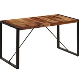 VidaXL Eettafel 140x70x75 cm massief sheeshamhout