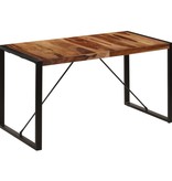 vidaXL Eettafel 140x70x75 cm massief sheeshamhout