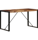 vidaXL Eettafel 140x70x75 cm massief sheeshamhout