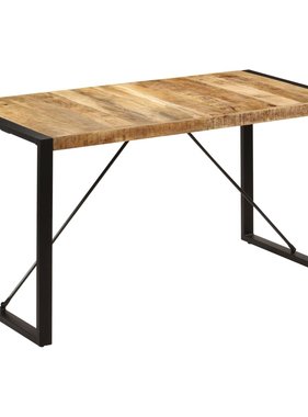 vidaXL Eettafel 140x70x75 cm massief mangohout