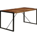 vidaXL Eettafel 160x80x75 cm massief sheeshamhout