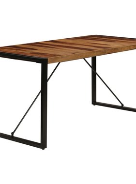 vidaXL Eettafel 160x80x75 cm massief sheeshamhout