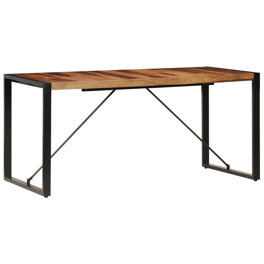 vidaXL Eettafel 160x80x75 cm massief sheeshamhout