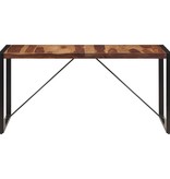 vidaXL Eettafel 160x80x75 cm massief sheeshamhout