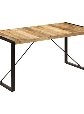 vidaXL Eettafel 160x80x75 cm massief mangohout