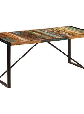 vidaXL Eettafel 180x90x75 cm massief gerecycled hout