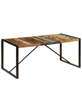 vidaXL Eettafel 180x90x75 cm massief gerecycled hout