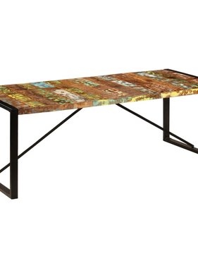 VidaXL Eettafel 220x100x75 cm massief gerecycled hout