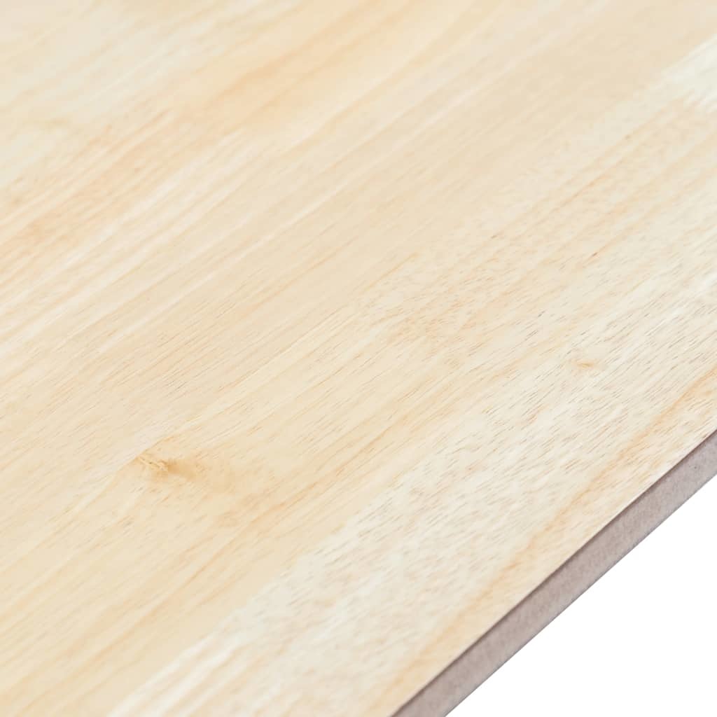 vidaXL Eettafel 114x71x75 cm massief rubberwood wit en bruin