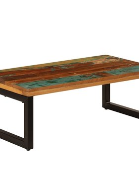 vidaXL Salontafel 100x50x35 cm massief gerecycled hout en staal