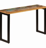 VidaXL Wandtafel 120x35x76 cm massief gerecycled hout en staal