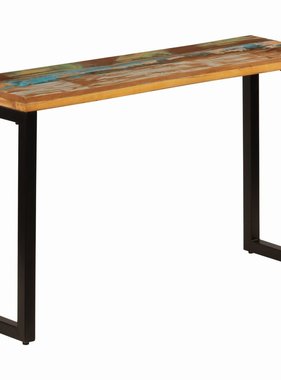 VidaXL Wandtafel 120x35x76 cm massief gerecycled hout en staal
