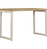 VidaXL Eettafel 115x55x76 cm massief mangohout en staal