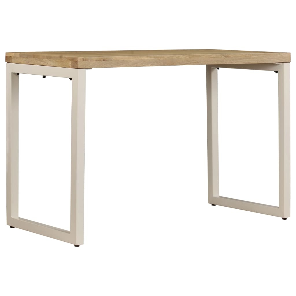 VidaXL Eettafel 115x55x76 cm massief mangohout en staal